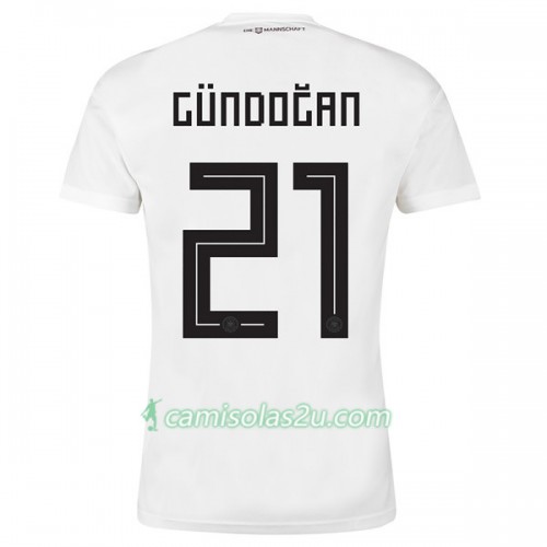Camisolas de Futebol Alemanha Gundogan 21 Equipamento Principal Copa do Mundo 2018 Manga Curta Camisolas de Futebol Alemanha Gundogan 21 Equipamento Principal Copa do Mundo 2018 Manga Curta
